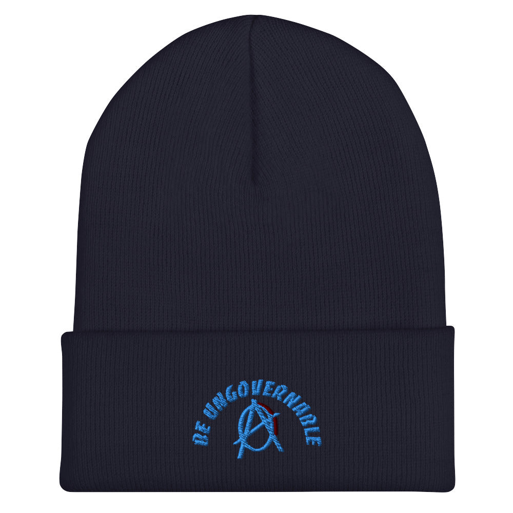 Anarchy Wear "Be Ungovernable" Blue Cuffed Beanie