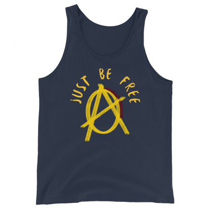Anarchy Wear "Just Be Free" Gold Unisex Tank Top