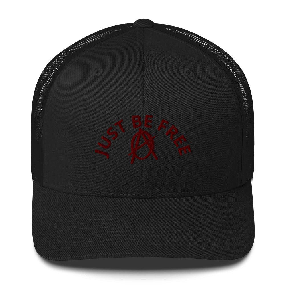 Anarchy Wear "JUST BE FREE" Red Trucker Cap - AnarchyWear