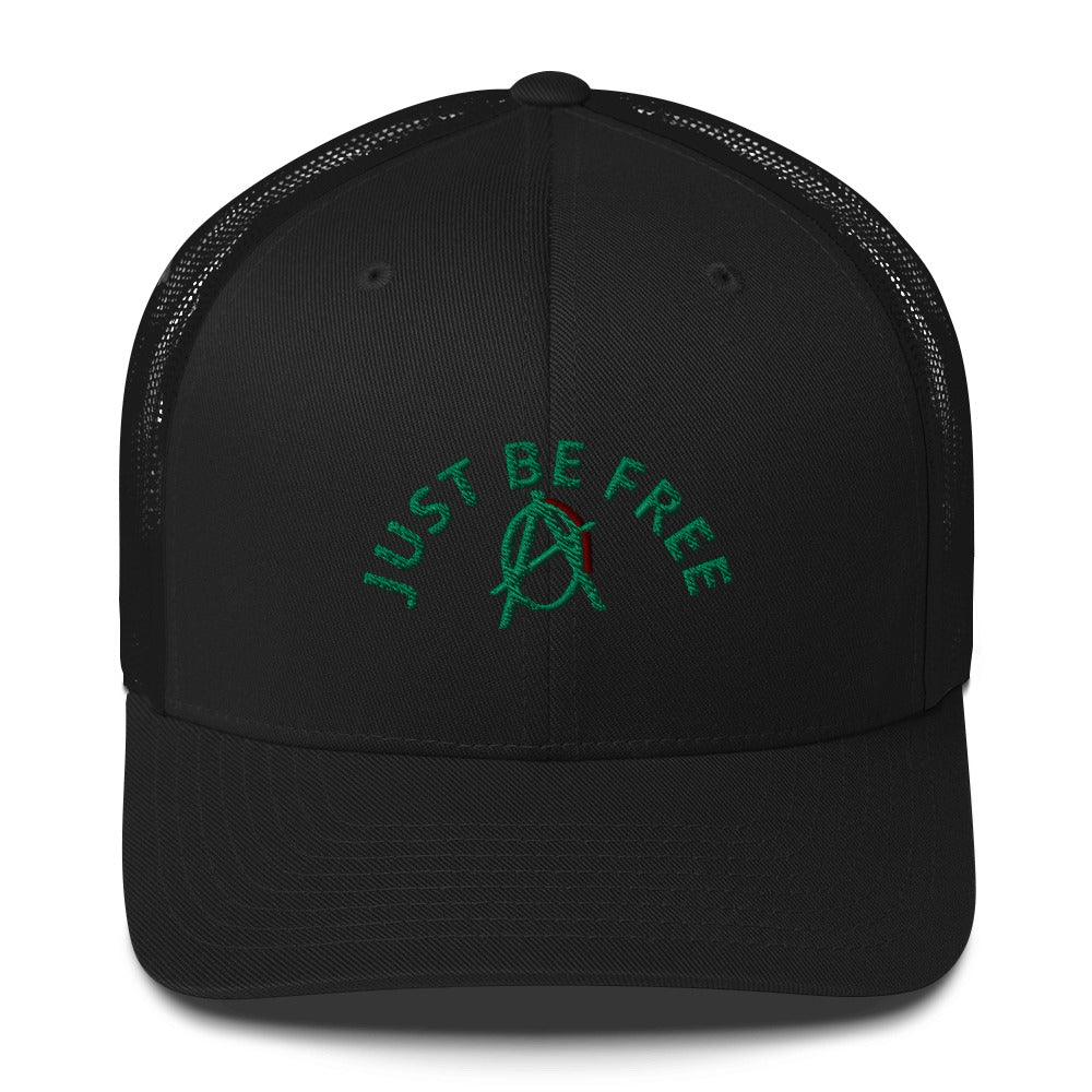 Anarchy Wear "JUST BE FREE" Green Trucker Cap - AnarchyWear