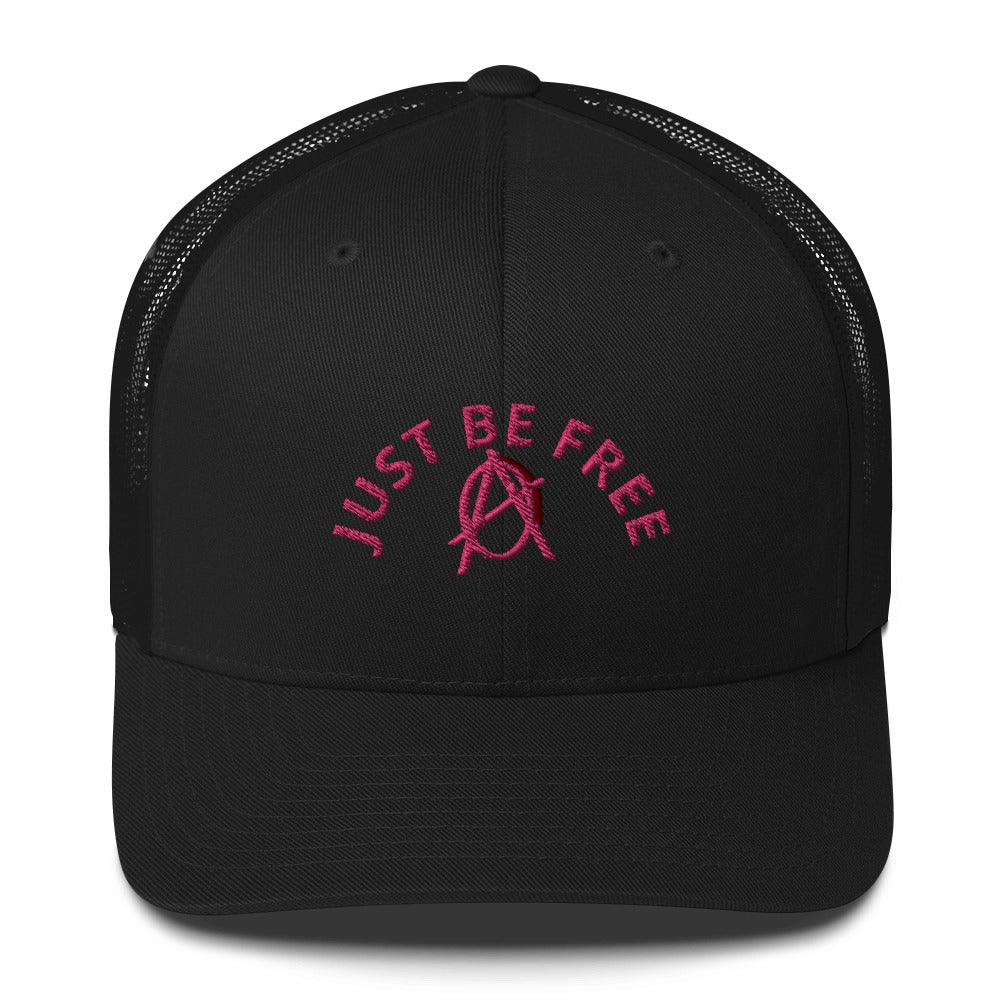 Anarchy Wear "JUST BE FREE" Pink Trucker Cap - AnarchyWear
