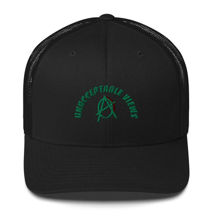 Anarchy Wear "Unacceptable Views" Green Trucker Cap - AnarchyWear