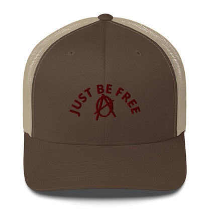 Anarchy Wear "JUST BE FREE" Red Trucker Cap - AnarchyWear