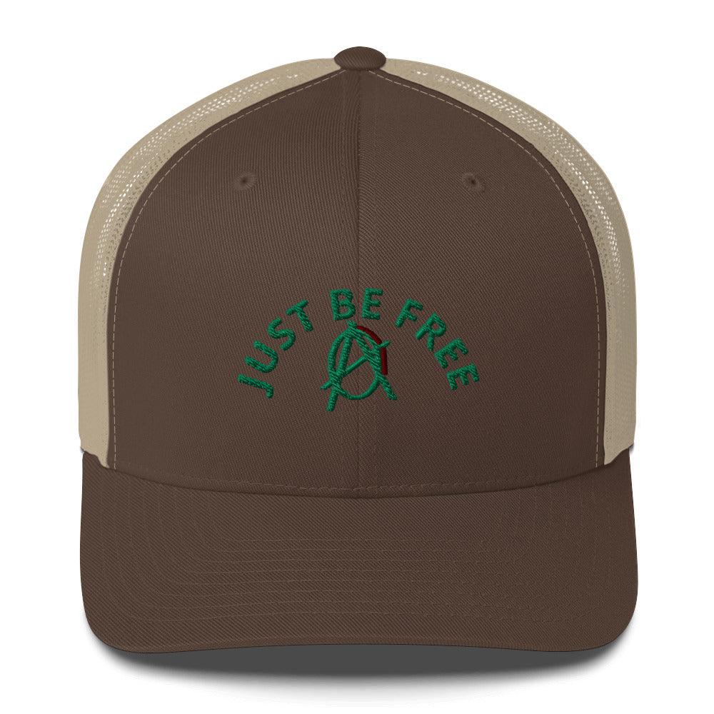 Anarchy Wear "JUST BE FREE" Green Trucker Cap - AnarchyWear