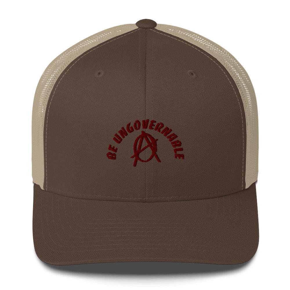 Anarchy Wear "Be Ungovernable" Red Trucker Cap - AnarchyWear