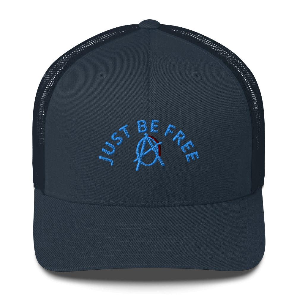Anarchy Wear "JUST BE FREE" Blue Trucker Cap - AnarchyWear