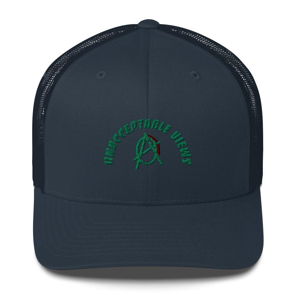 Anarchy Wear "Unacceptable Views" Green Trucker Cap - AnarchyWear