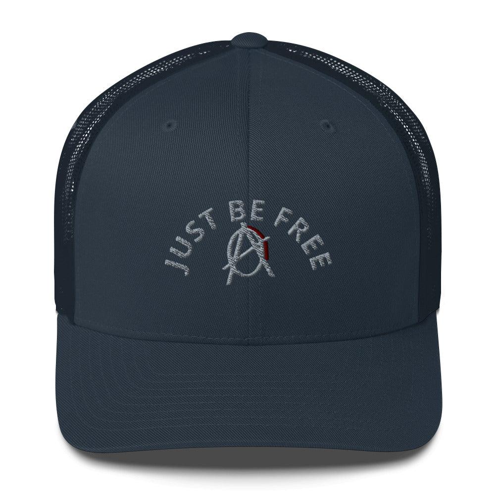 Anarchy Wear "JUST BE FREE" Grey Trucker Cap - AnarchyWear