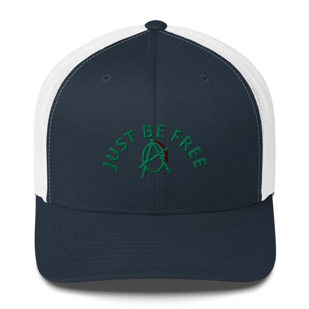 Anarchy Wear "JUST BE FREE" Green Trucker Cap - AnarchyWear