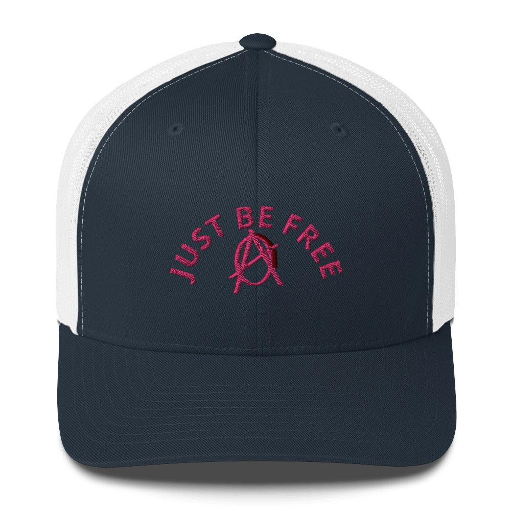 Anarchy Wear "JUST BE FREE" Pink Trucker Cap - AnarchyWear