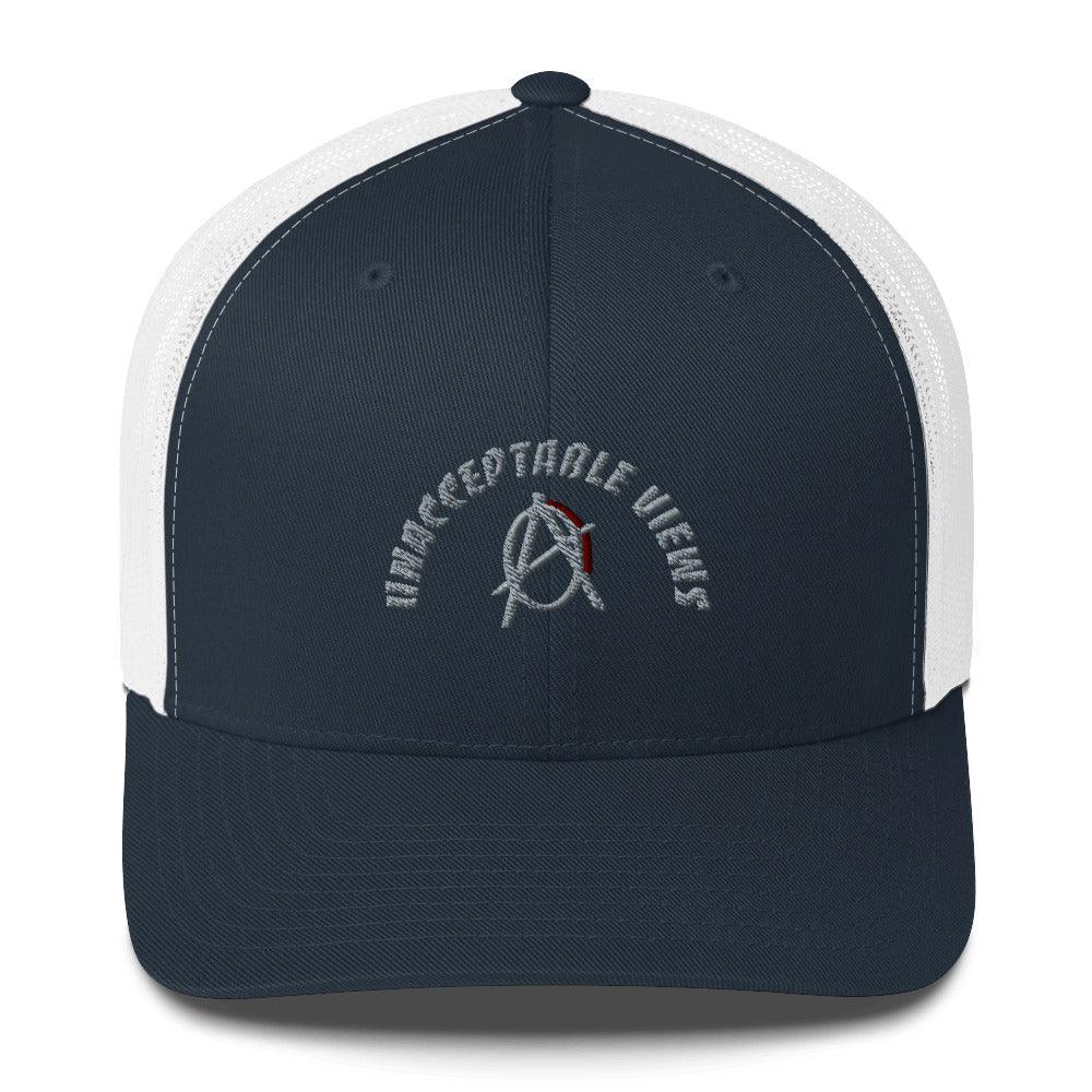 Anarchy Wear "Unacceptable Views" Grey Trucker Cap - AnarchyWear