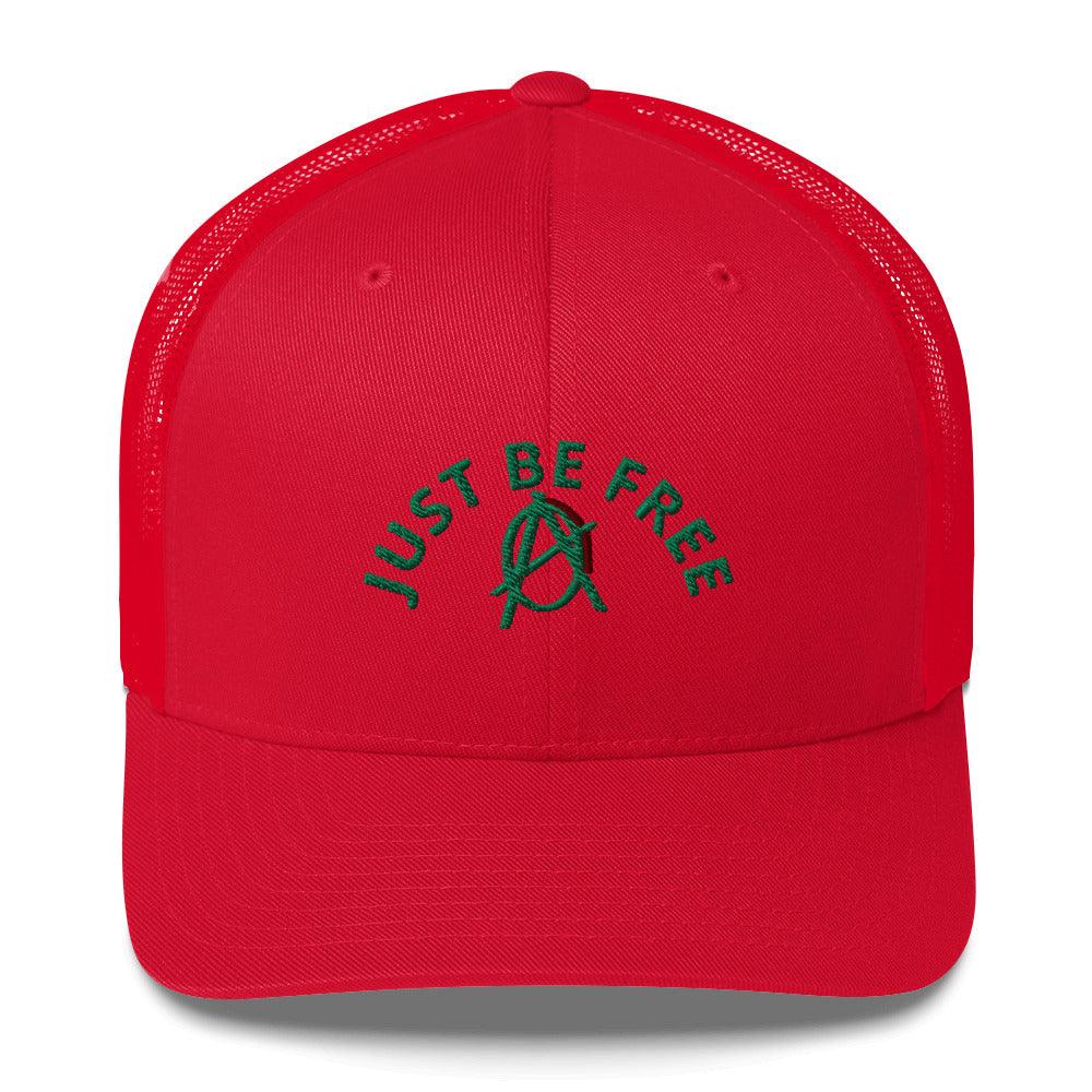 Anarchy Wear "JUST BE FREE" Green Trucker Cap - AnarchyWear