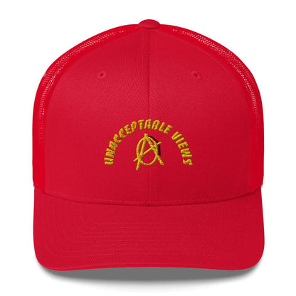 Anarchy Wear Gold "Unacceptable Views" Trucker Cap - AnarchyWear