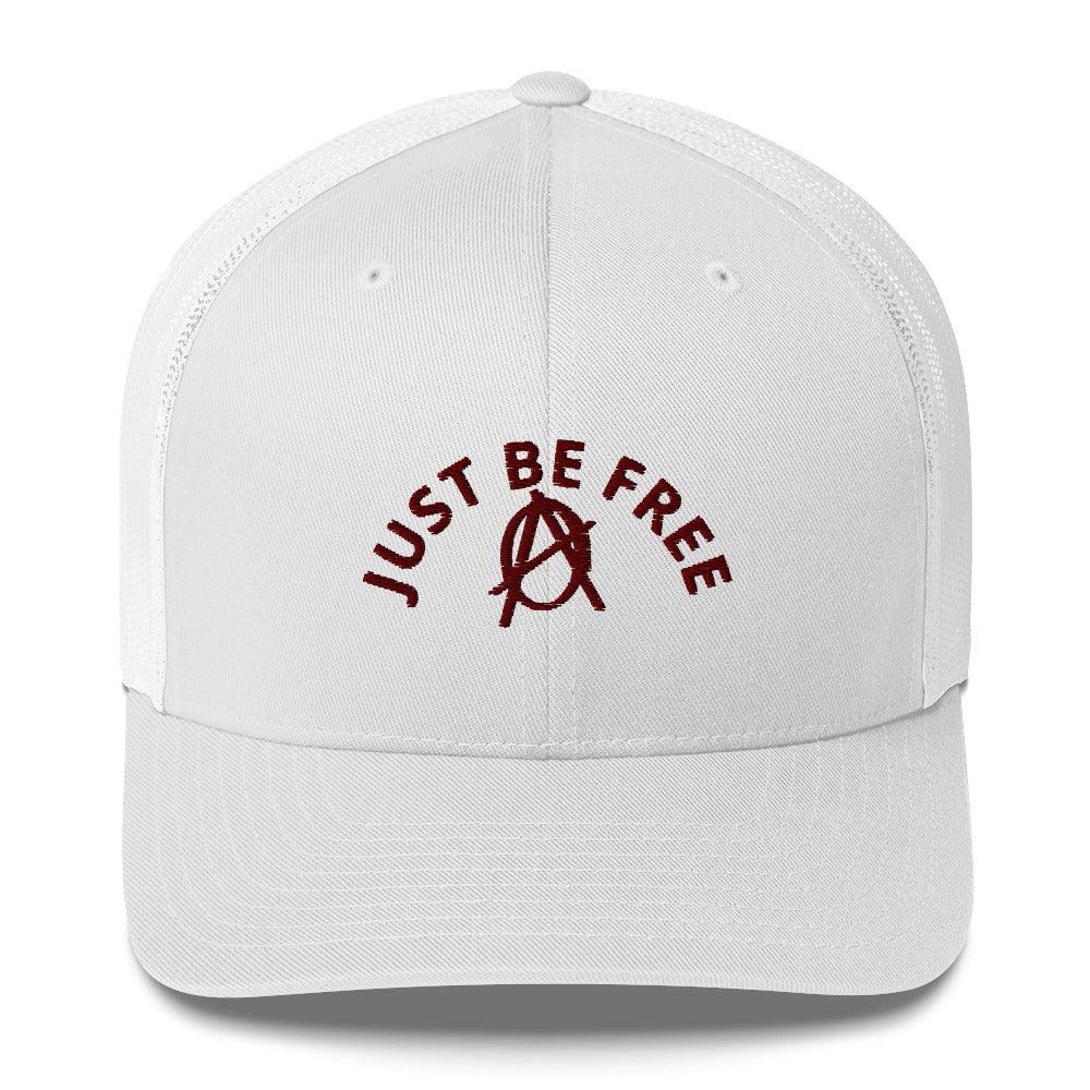 Anarchy Wear "JUST BE FREE" Red Trucker Cap - AnarchyWear