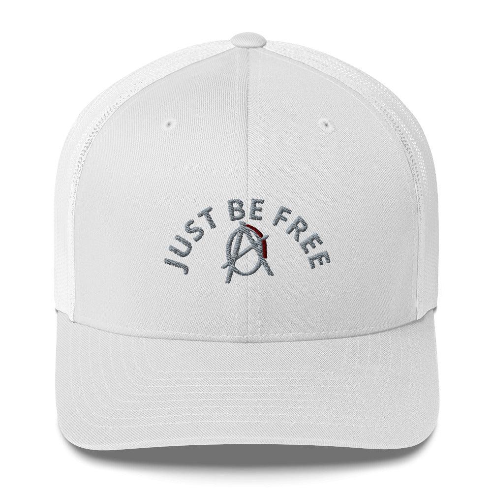 Anarchy Wear "JUST BE FREE" Grey Trucker Cap - AnarchyWear