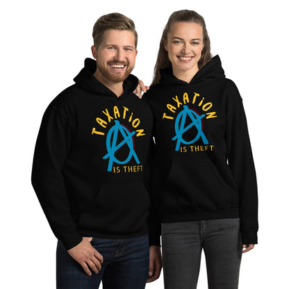 Anarchy Wear Blue "Taxation Is Theft" Hoodie