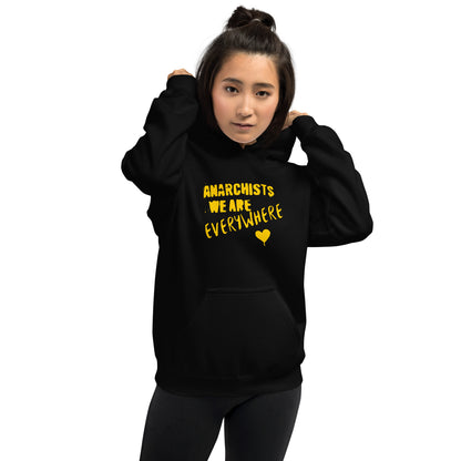 Anarchy Wear "We Are Every Where" Gold Unisex Hoodie