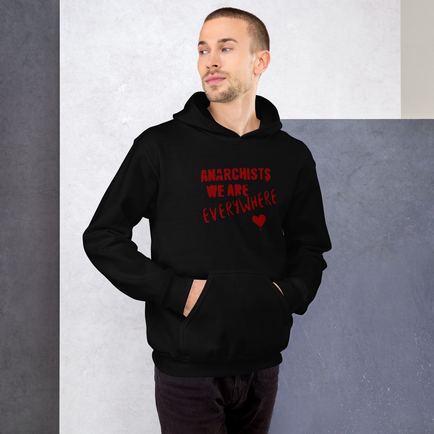 Anarchy Wear "We Are Every Where" Red Unisex Hoodie