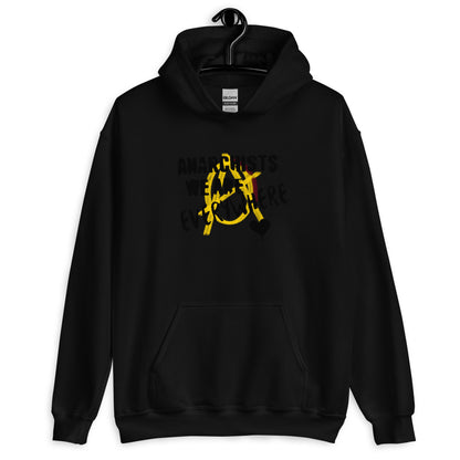 Anarchy Wear "We Are Every Where" Black on Gold Unisex Hoodie