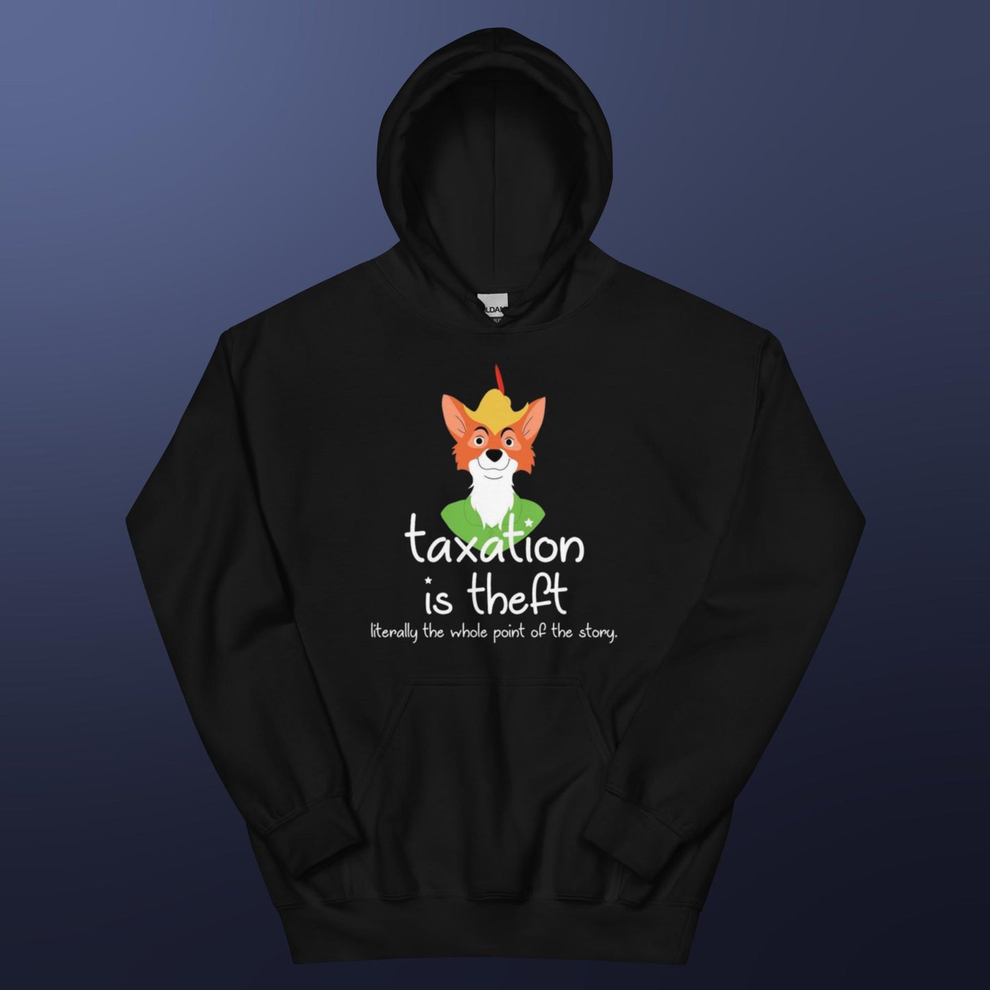 "Fox Taxation Is Theft" Meme Unisex Hoodie