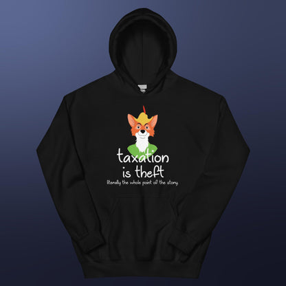 "Fox Taxation Is Theft" Meme Unisex Hoodie