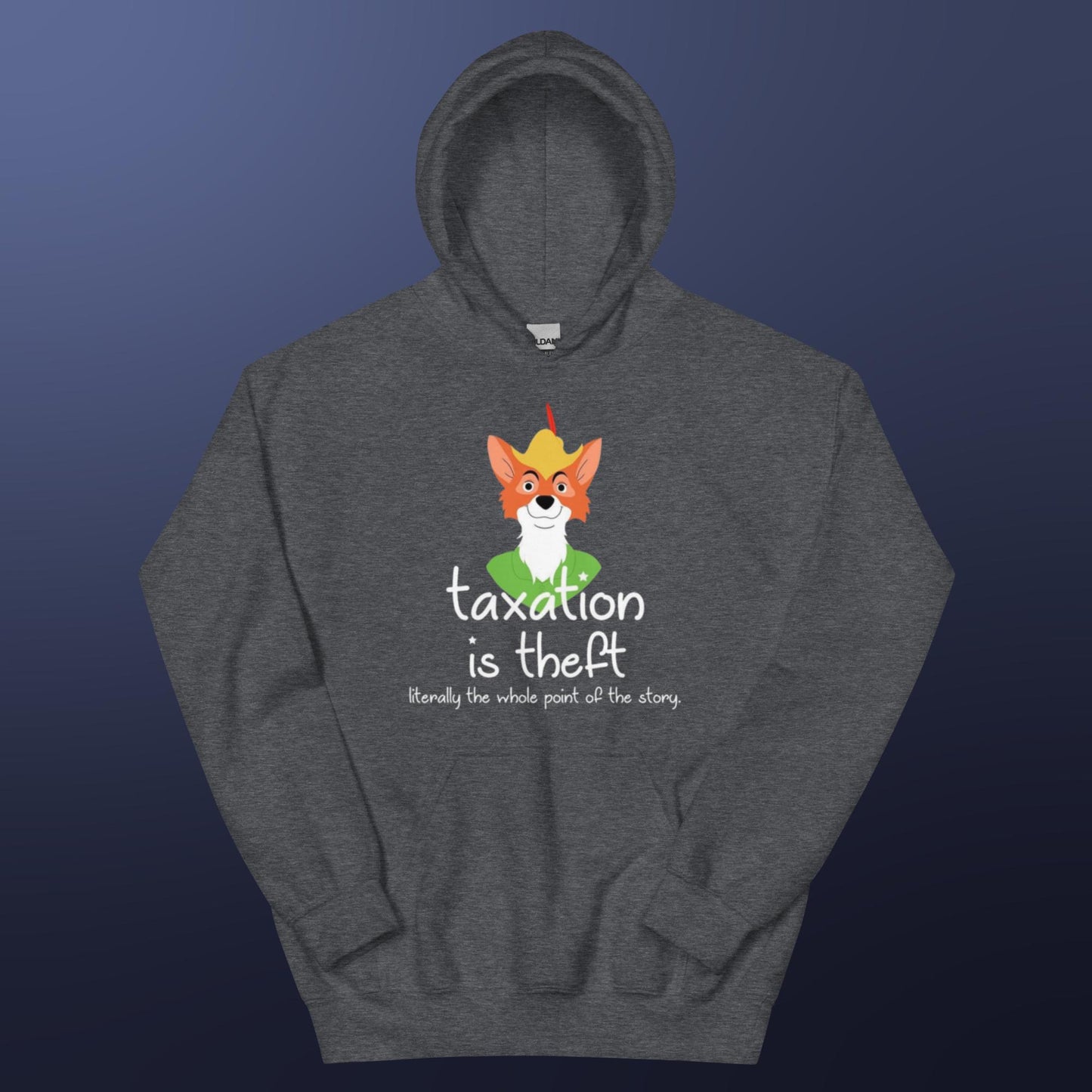 "Fox Taxation Is Theft" Meme Unisex Hoodie