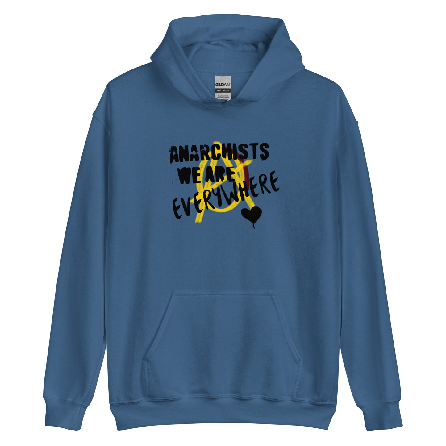 Anarchy Wear "We Are Every Where" Black on Gold Unisex Hoodie