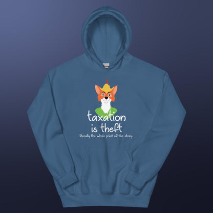 "Fox Taxation Is Theft" Meme Unisex Hoodie