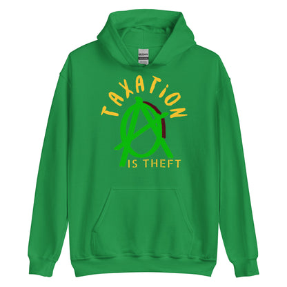 Anarchy Wear Green "Taxation Is Theft" Hoodie