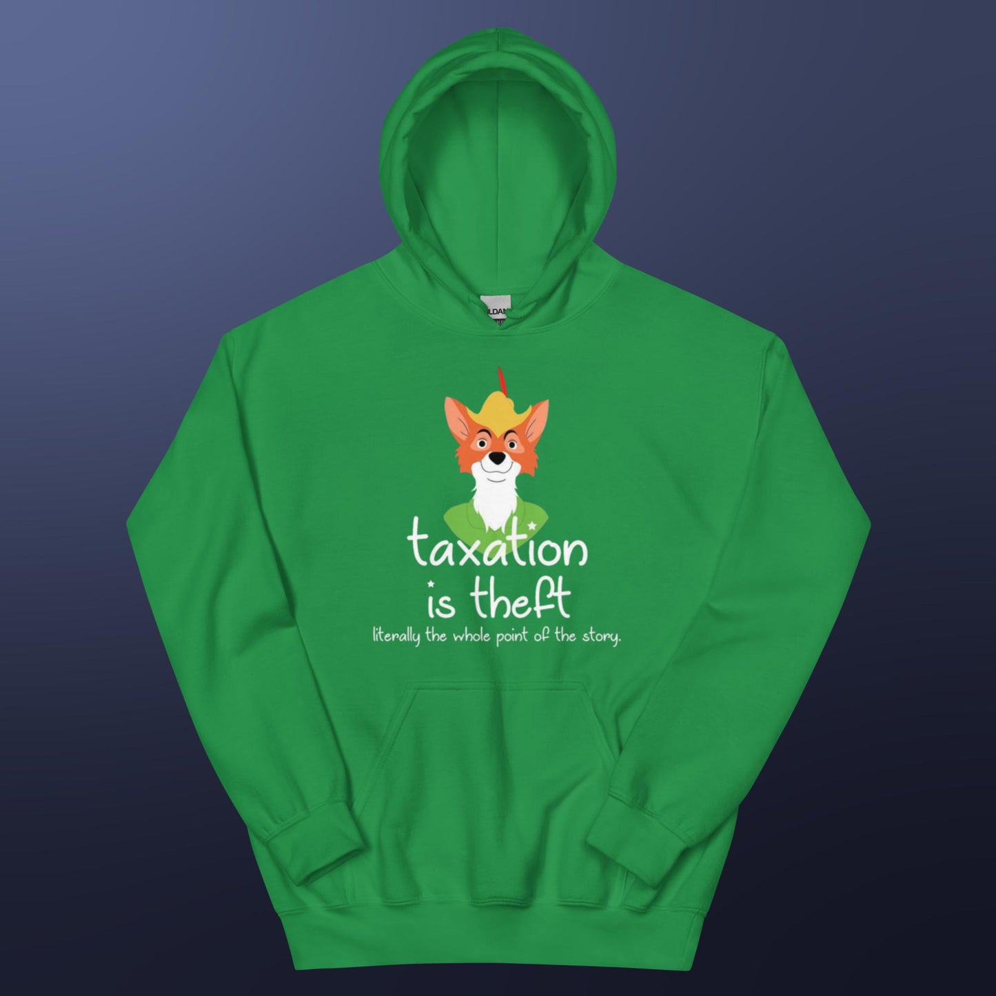 "Fox Taxation Is Theft" Meme Unisex Hoodie