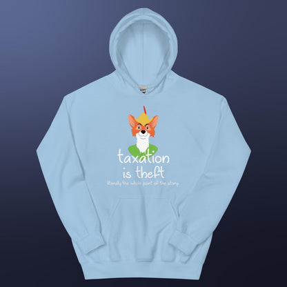 "Fox Taxation Is Theft" Meme Unisex Hoodie