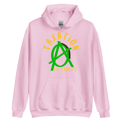 Anarchy Wear Green "Taxation Is Theft" Hoodie