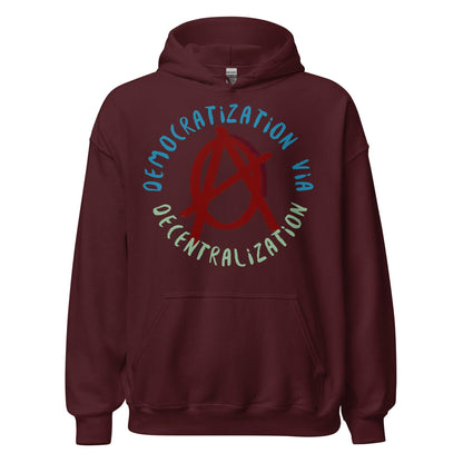 Anarchy Wear Red "Decentralization" Hoodie - AnarchyWear