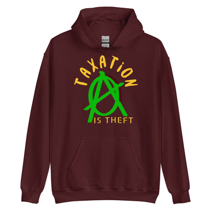 Anarchy Wear Green "Taxation Is Theft" Hoodie