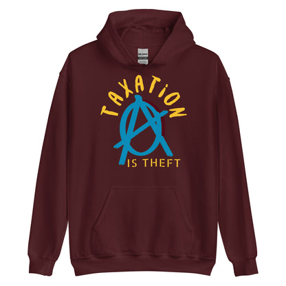 Anarchy Wear Blue "Taxation Is Theft" Hoodie