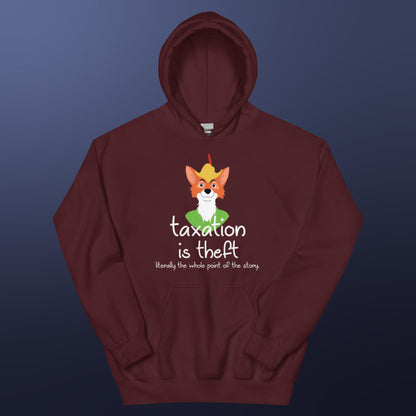 "Fox Taxation Is Theft" Meme Unisex Hoodie