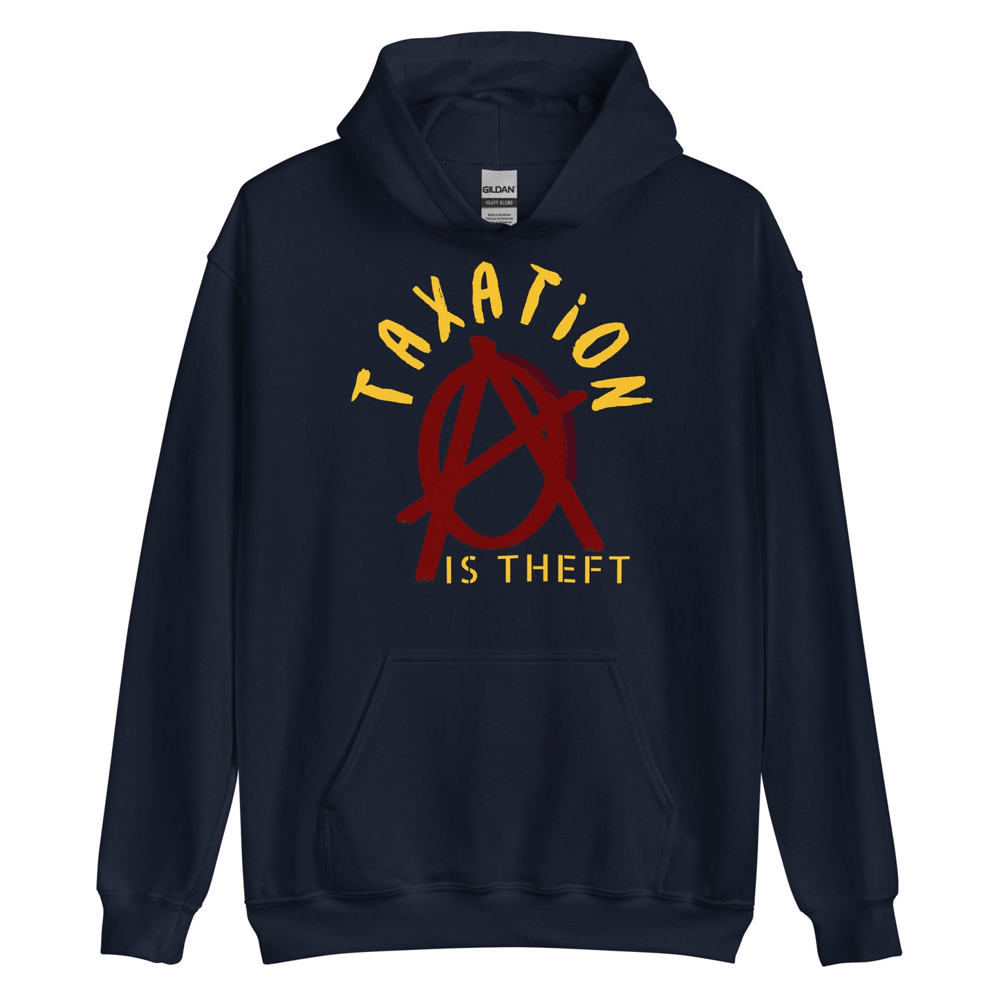 Anarchy Wear Red "Taxation Is Theft" Hoodie