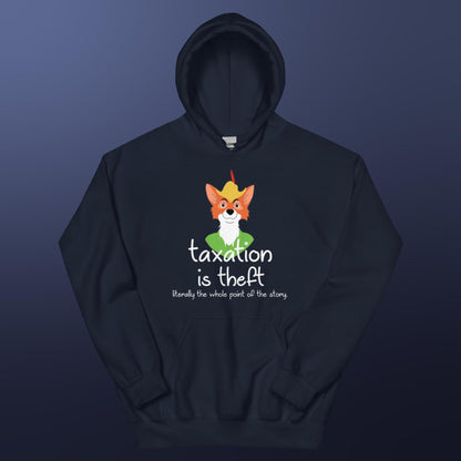 "Fox Taxation Is Theft" Meme Unisex Hoodie