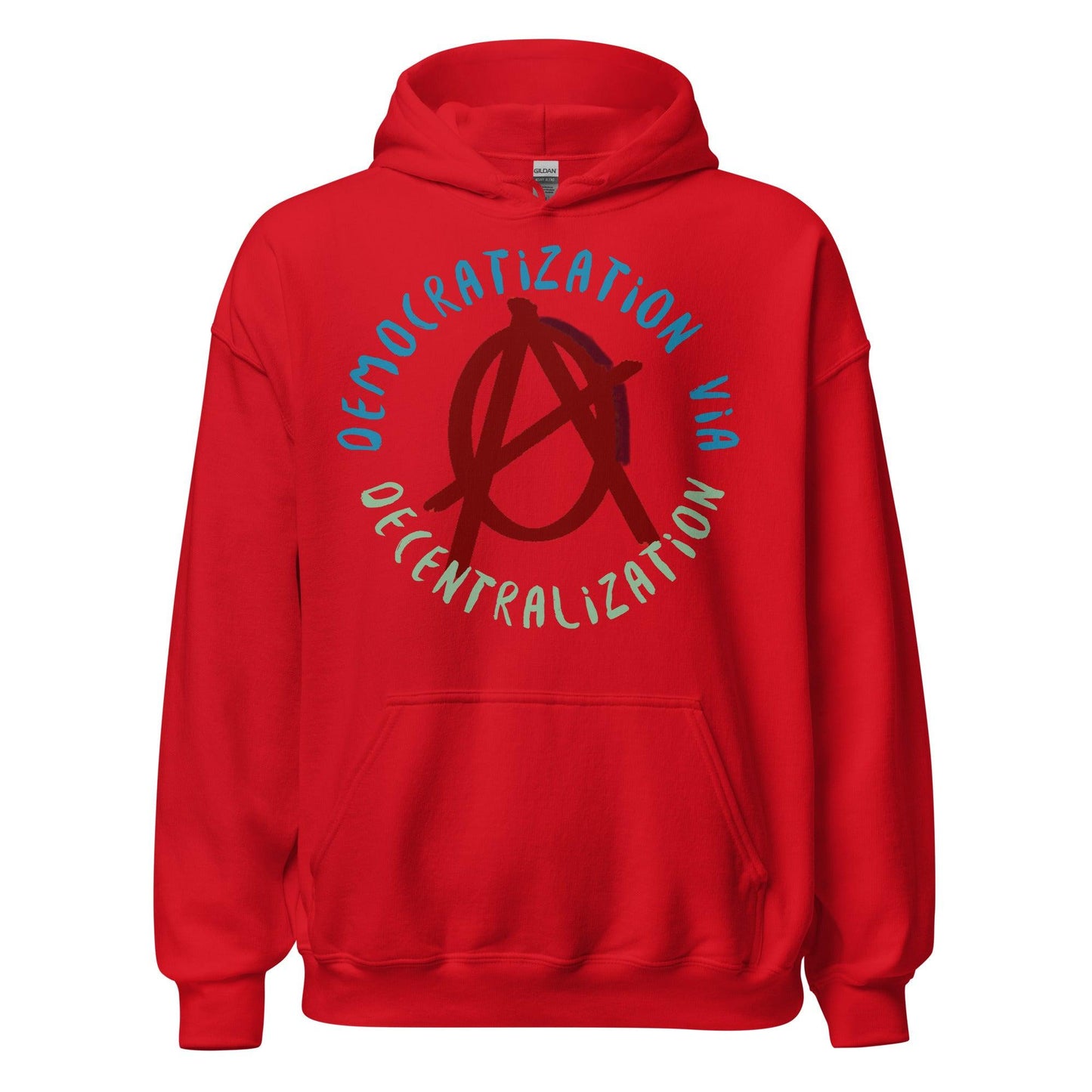 Anarchy Wear Red "Decentralization" Hoodie - AnarchyWear