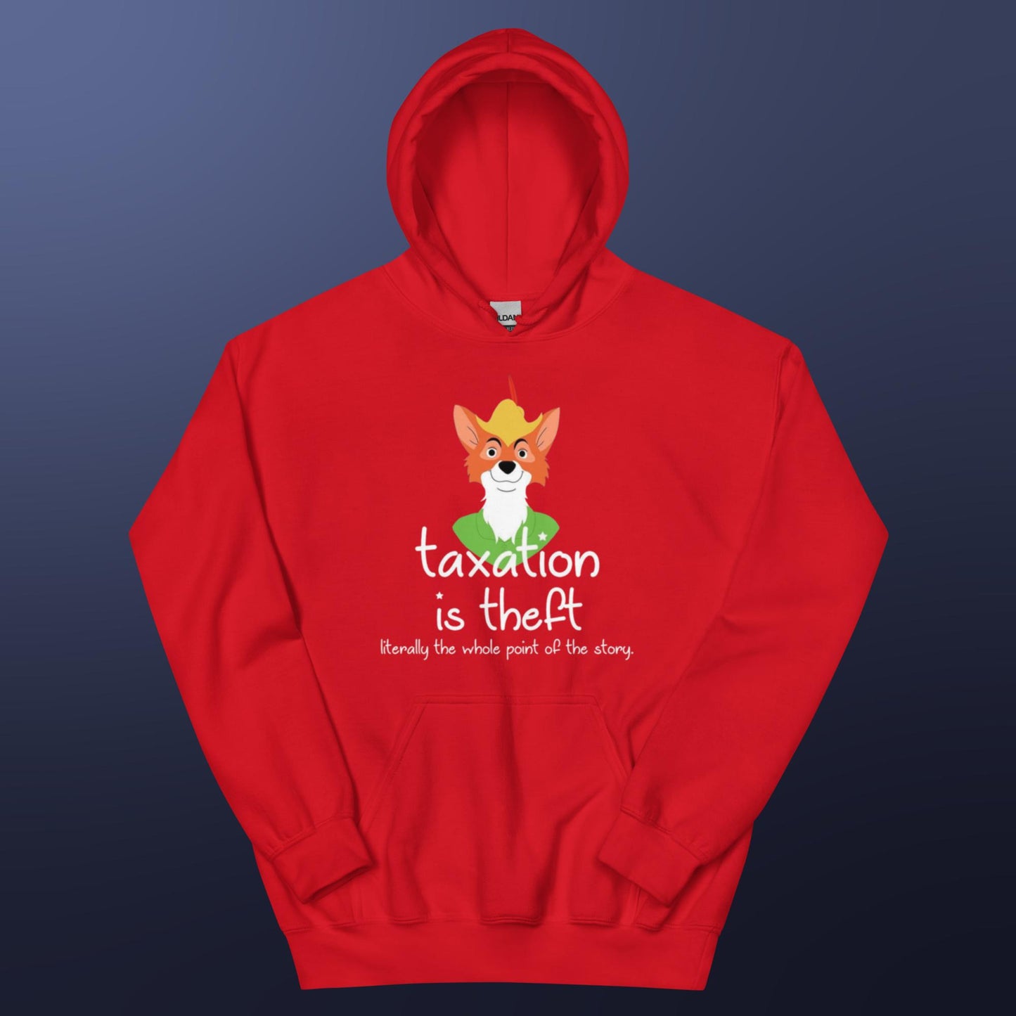 "Fox Taxation Is Theft" Meme Unisex Hoodie