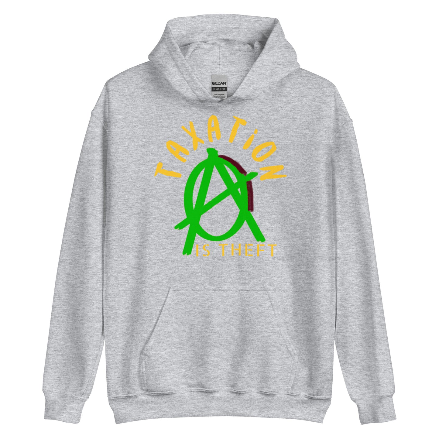 Anarchy Wear Green "Taxation Is Theft" Hoodie