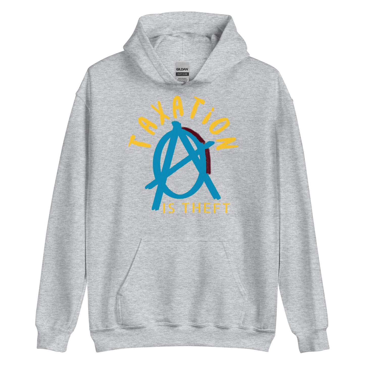 Anarchy Wear Blue "Taxation Is Theft" Hoodie