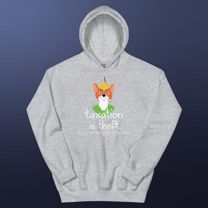 "Fox Taxation Is Theft" Meme Unisex Hoodie