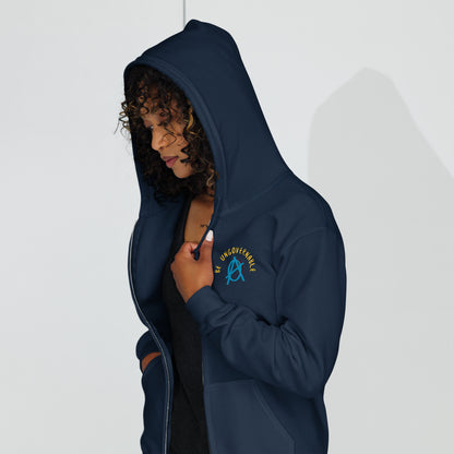Anarchy Wear "Be Ungovernable" Blue heavy blend zip hoodie