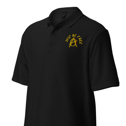 Anarchy Wear "Just Be Free" Unisex pique polo shirt