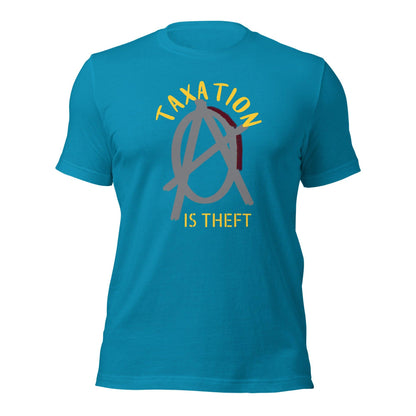 Anarchy Wear Agora Grey "Taxation Is Theft" Unisex t-shirt - AnarchyWear