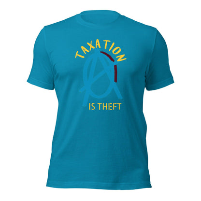 Anarchy Wear Blue "Taxation Is Theft" Unisex t-shirt - AnarchyWear