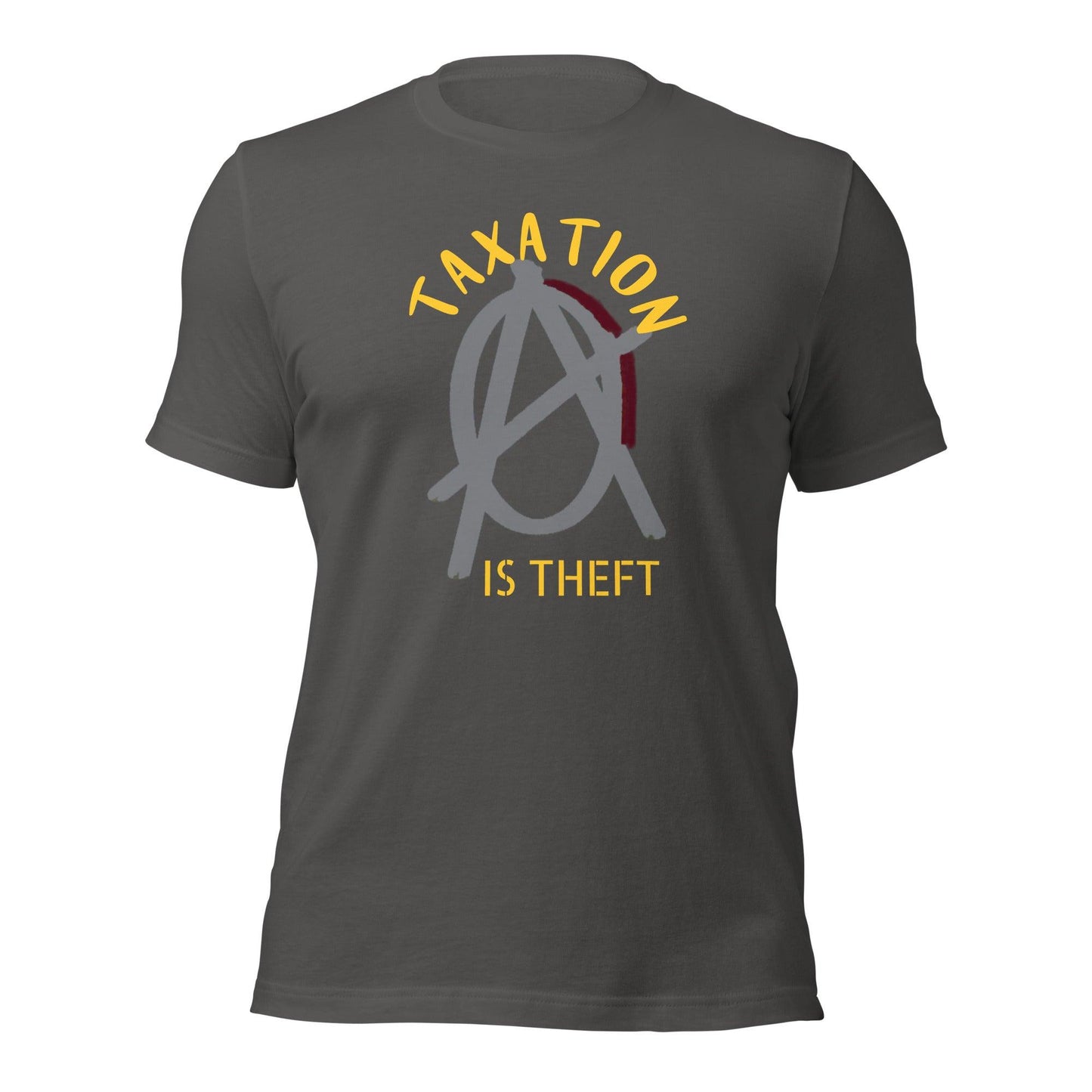 Anarchy Wear Agora Grey "Taxation Is Theft" Unisex t-shirt - AnarchyWear