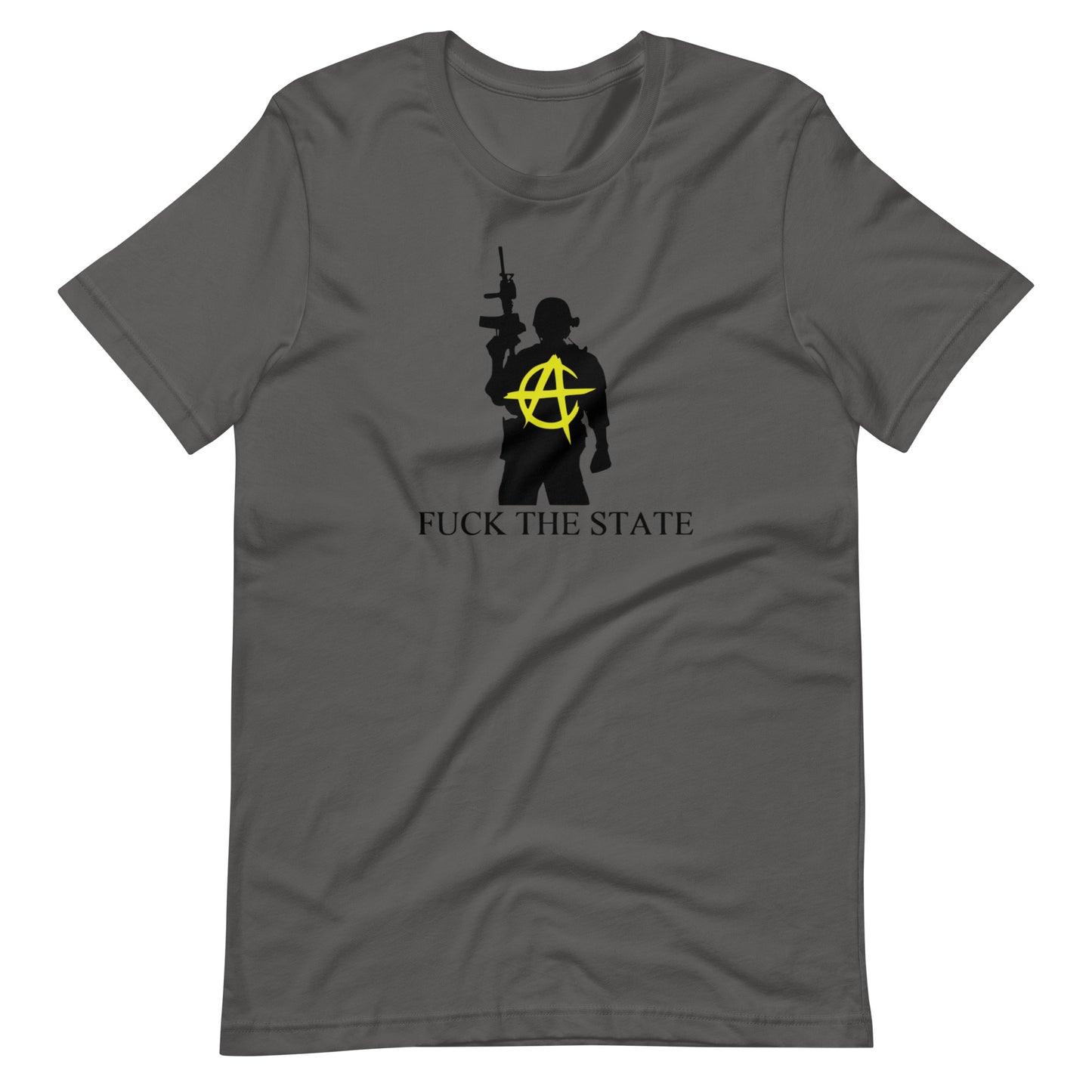"Fuck The State" Gold By @AncapAir Unisex t-shirt