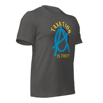 Anarchy Wear Blue "Taxation Is Theft" Unisex t-shirt - AnarchyWear